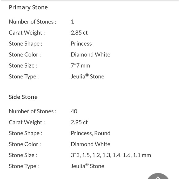 Sterling silver CZ engagement ring. Women’s ring size 7. - Picture 6 of 6